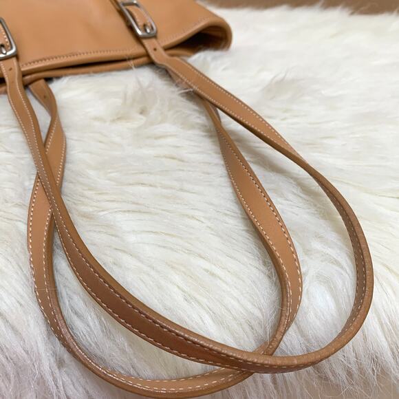 COACH Vintage Camel Tan Leather N/S LEGACY Bucket Tote Shoulder Bag #9803 - Picture 7 of 16